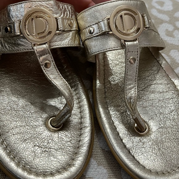 Dior Authentic gold leather sandals Sz 7 US EUC pics don’t do them Justice! - Picture 7 of 7